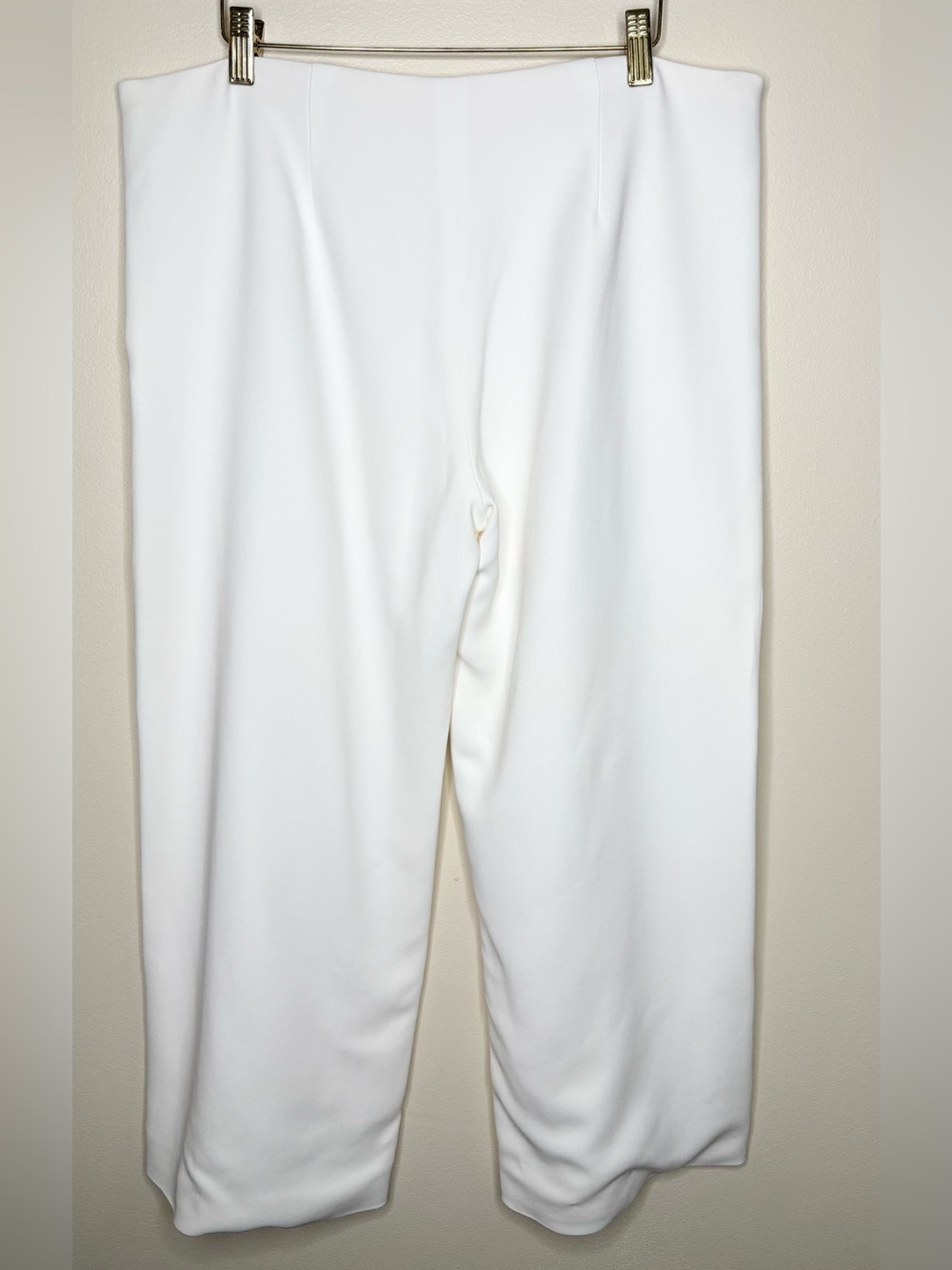 The Row Ivory Cropped Split Hem Trousers Pants Size 12 Silk Lined - Picture 11 of 13